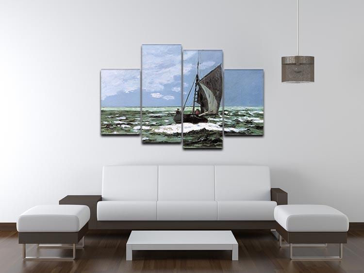 Storm by Monet 4 Split Panel Canvas - Canvas Art Rocks - 3