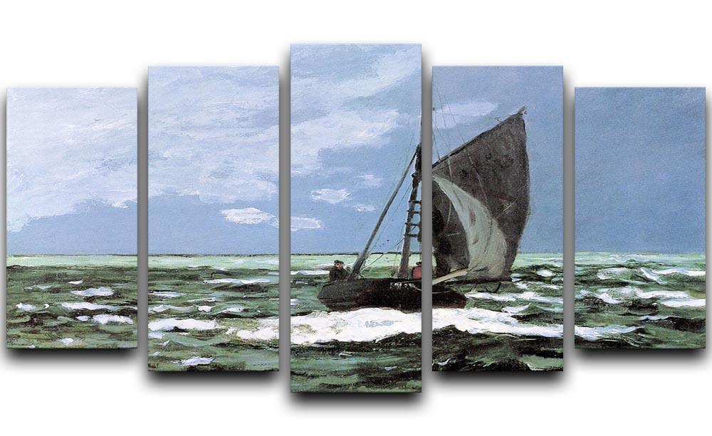 Storm by Monet 5 Split Panel Canvas  - Canvas Art Rocks - 1