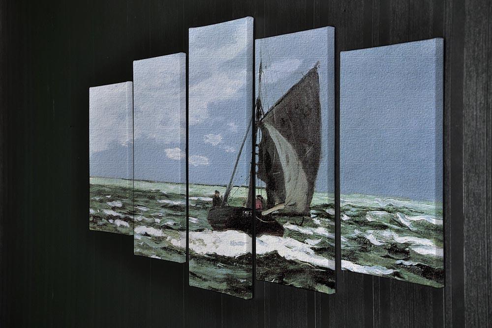 Storm by Monet 5 Split Panel Canvas - Canvas Art Rocks - 2