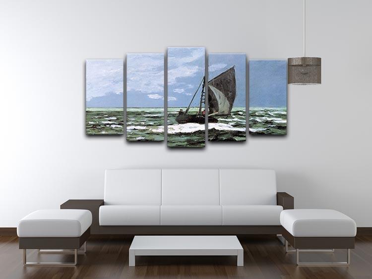 Storm by Monet 5 Split Panel Canvas - Canvas Art Rocks - 3