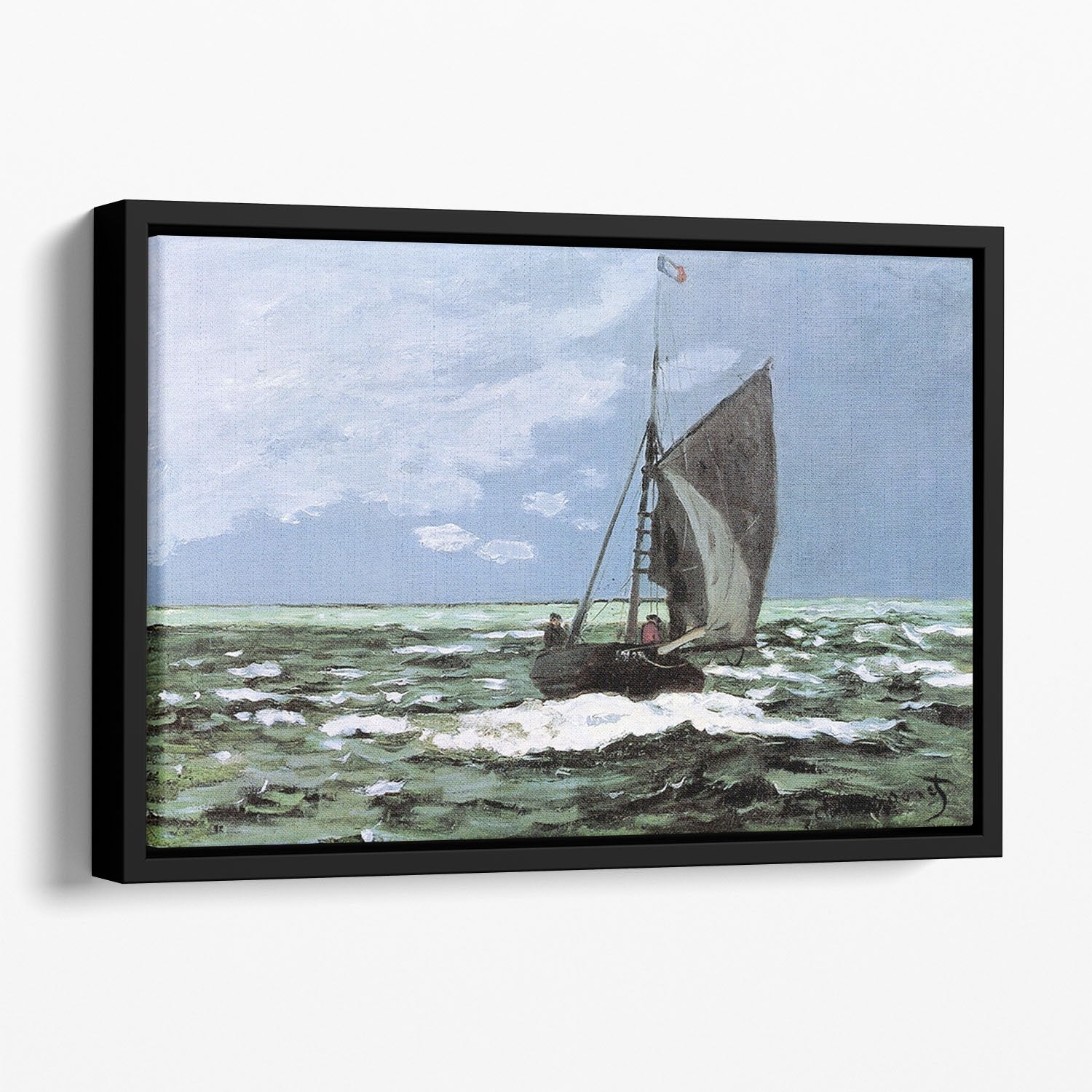 Storm by Monet Floating Framed Canvas
