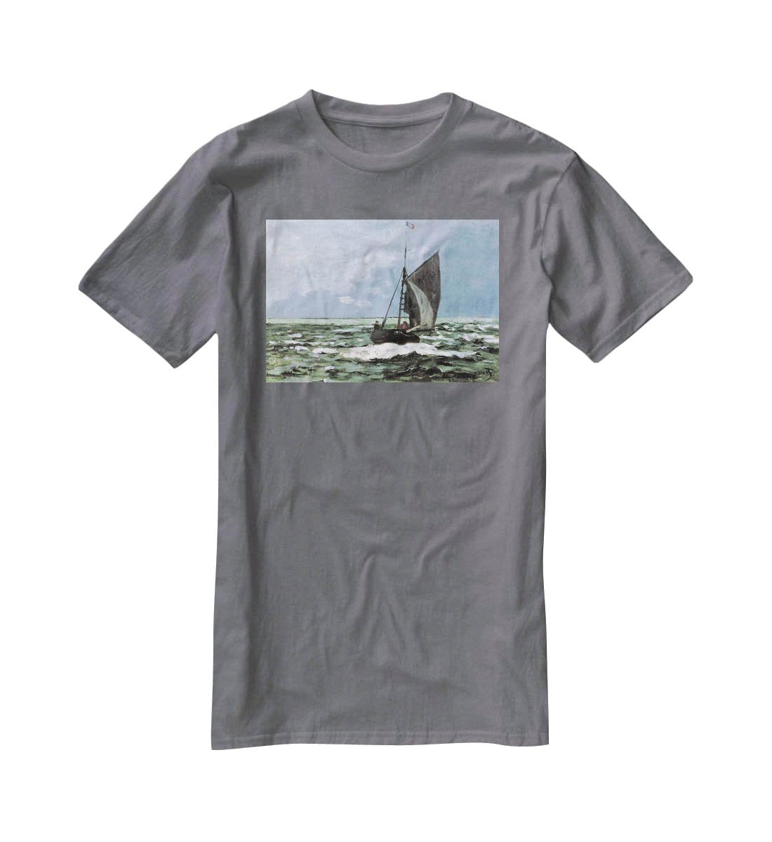 Storm by Monet T-Shirt - Canvas Art Rocks - 3