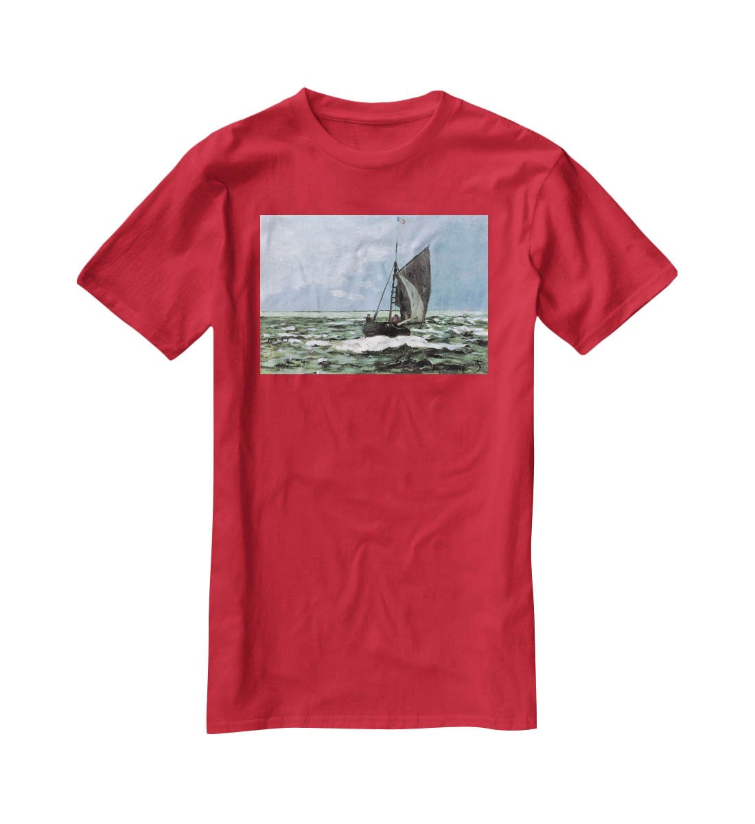 Storm by Monet T-Shirt - Canvas Art Rocks - 4