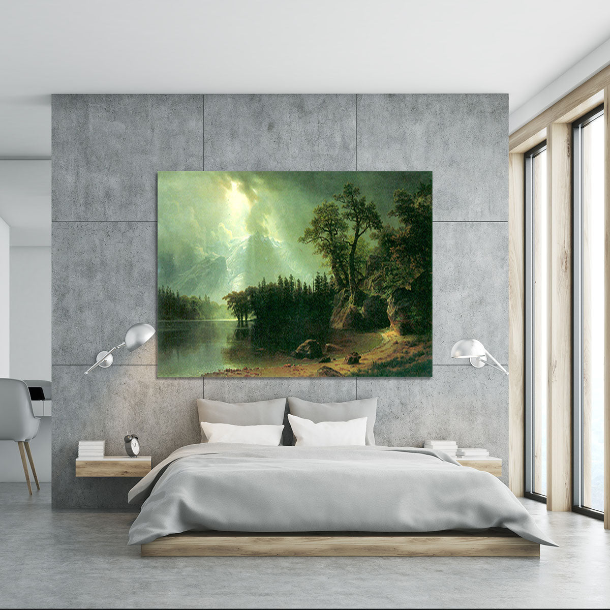 Storm over the Sierra Nevada by Bierstadt Canvas Print or Poster - Canvas Art Rocks - 5