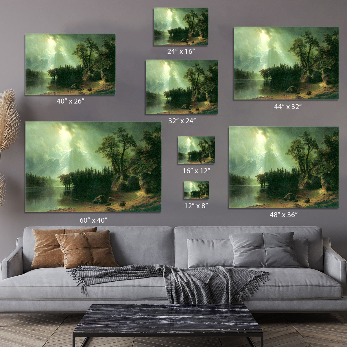 Storm over the Sierra Nevada by Bierstadt Canvas Print or Poster - Canvas Art Rocks - 7