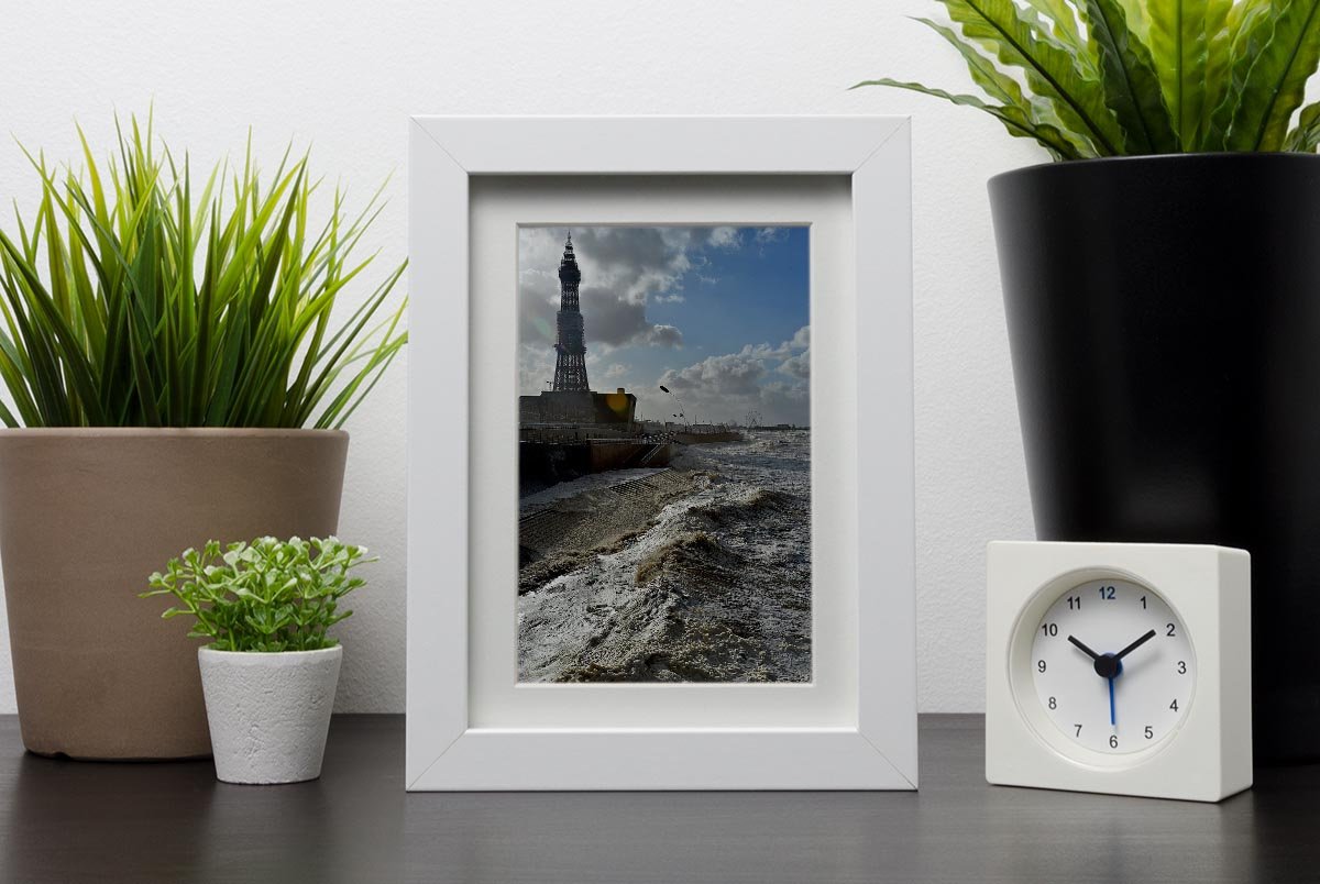 Stormy Blackpool Framed Print - Canvas Art Rocks - 3