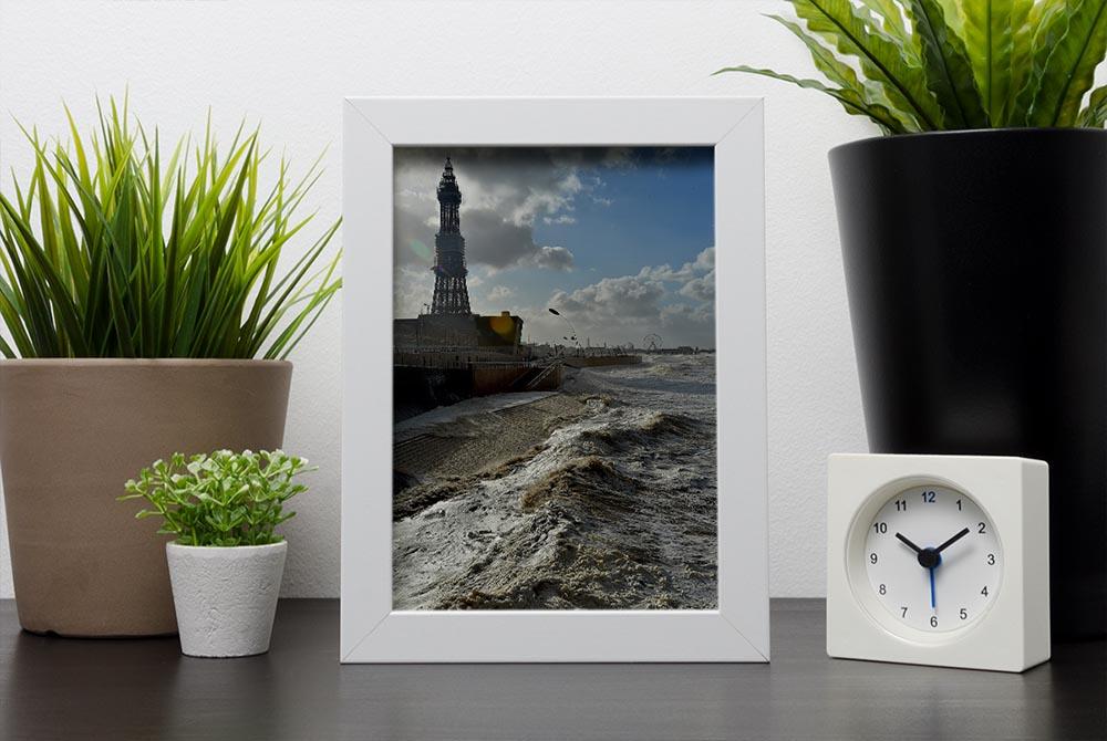 Stormy Blackpool Framed Print - Canvas Art Rocks - 4