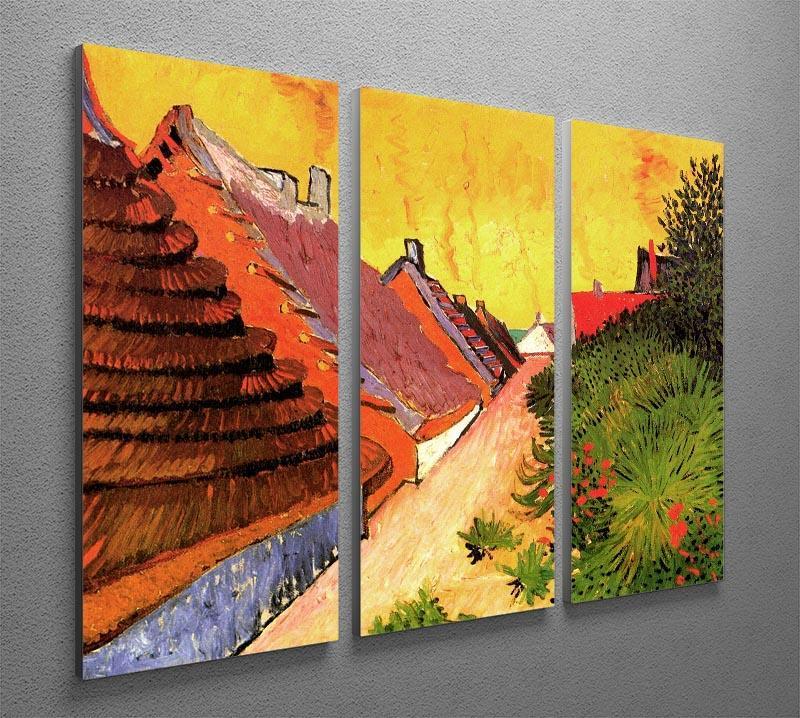 Street in Saintes-Maries by Van Gogh 3 Split Panel Canvas Print - Canvas Art Rocks - 4