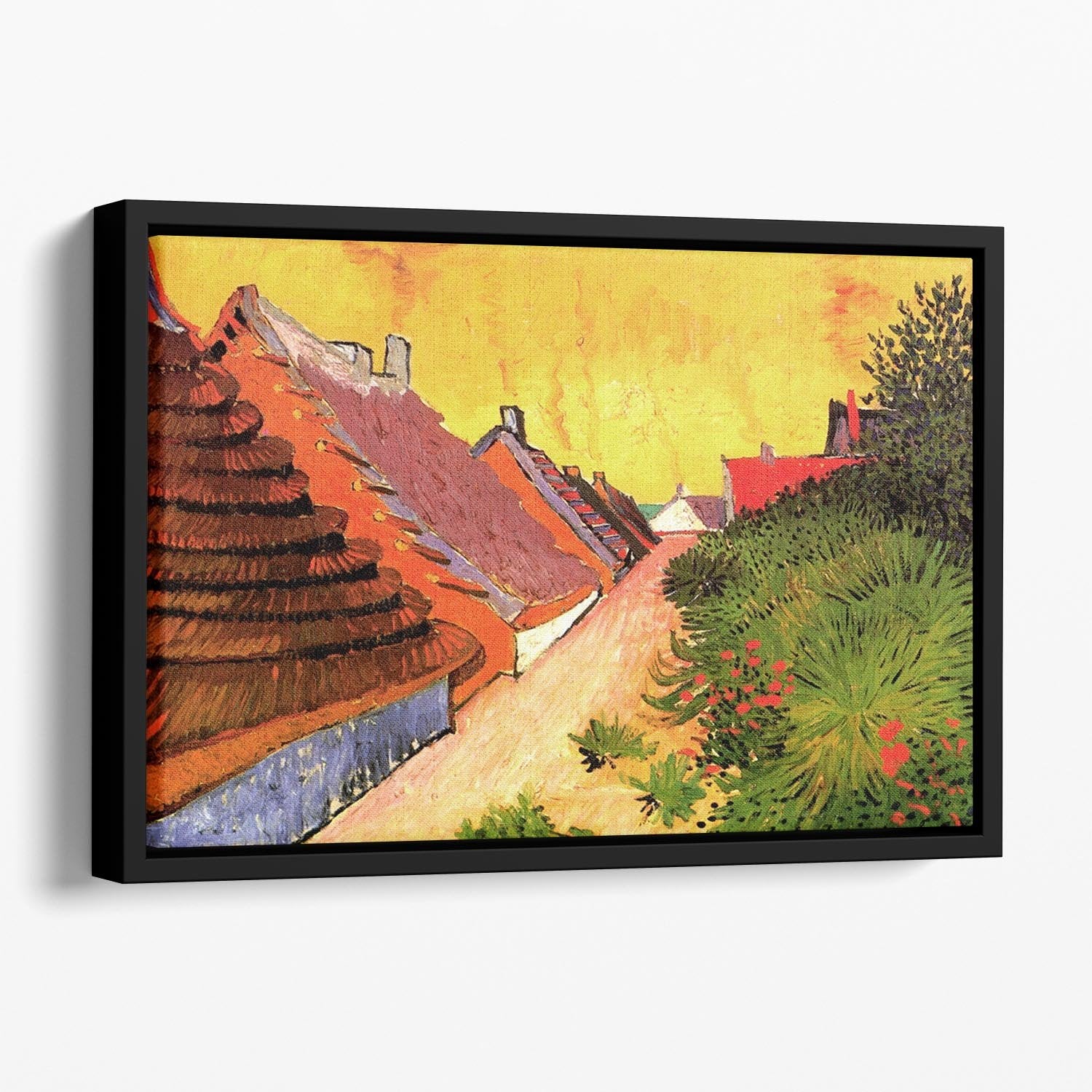 Street in Saintes-Maries by Van Gogh Floating Framed Canvas