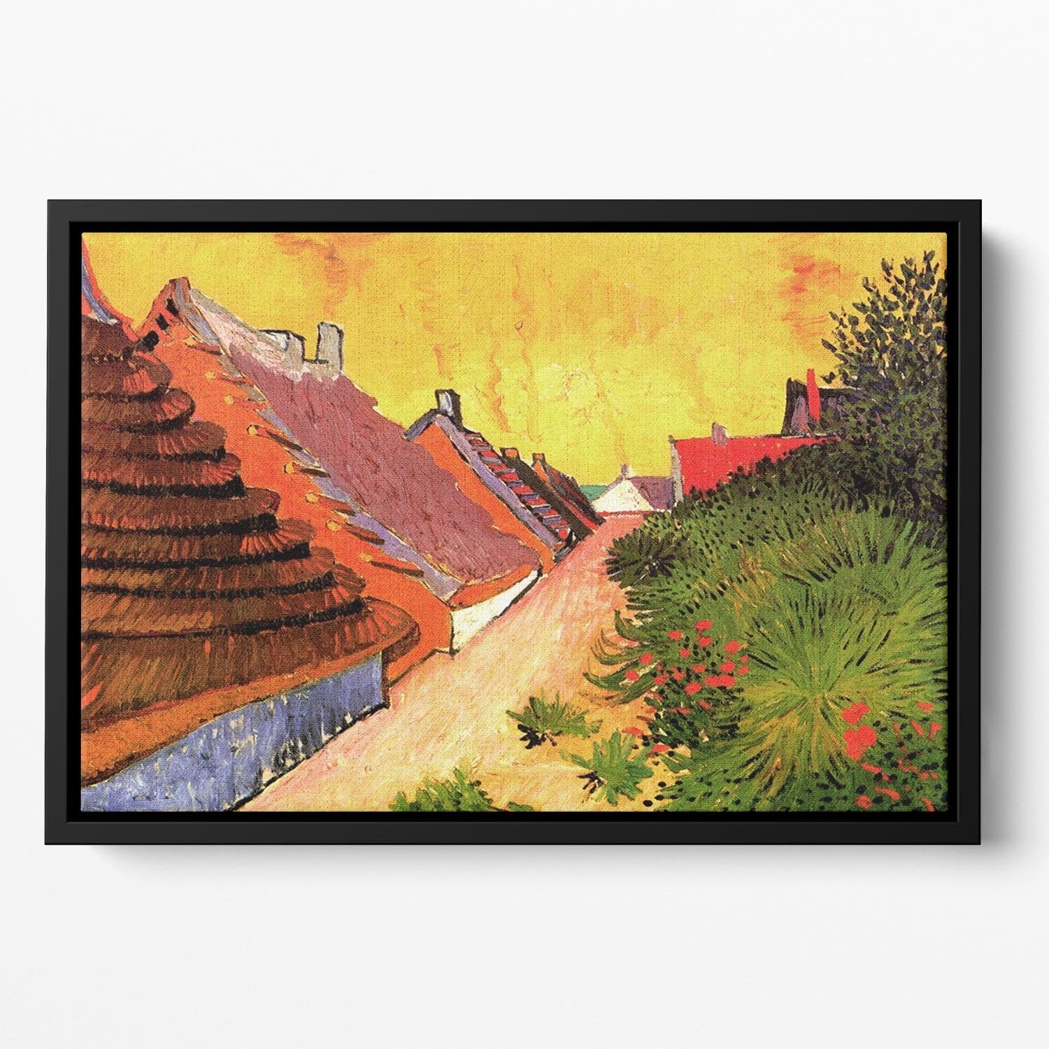 Street in Saintes-Maries by Van Gogh Floating Framed Canvas