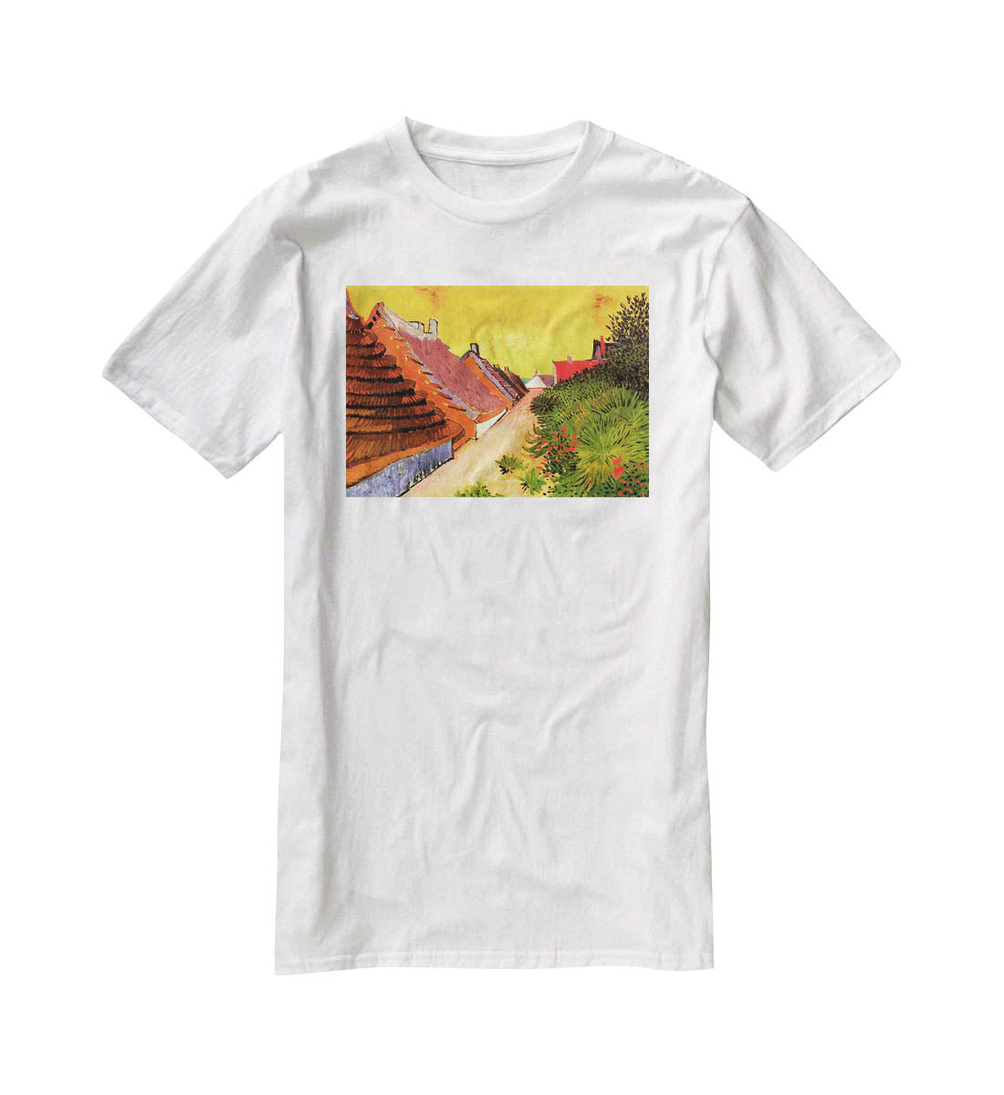 Street in Saintes-Maries by Van Gogh T-Shirt - Canvas Art Rocks - 5
