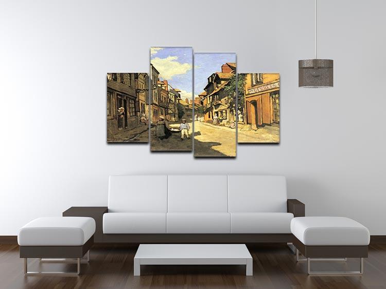 Street of Bavolle 2 by Monet 4 Split Panel Canvas - Canvas Art Rocks - 3