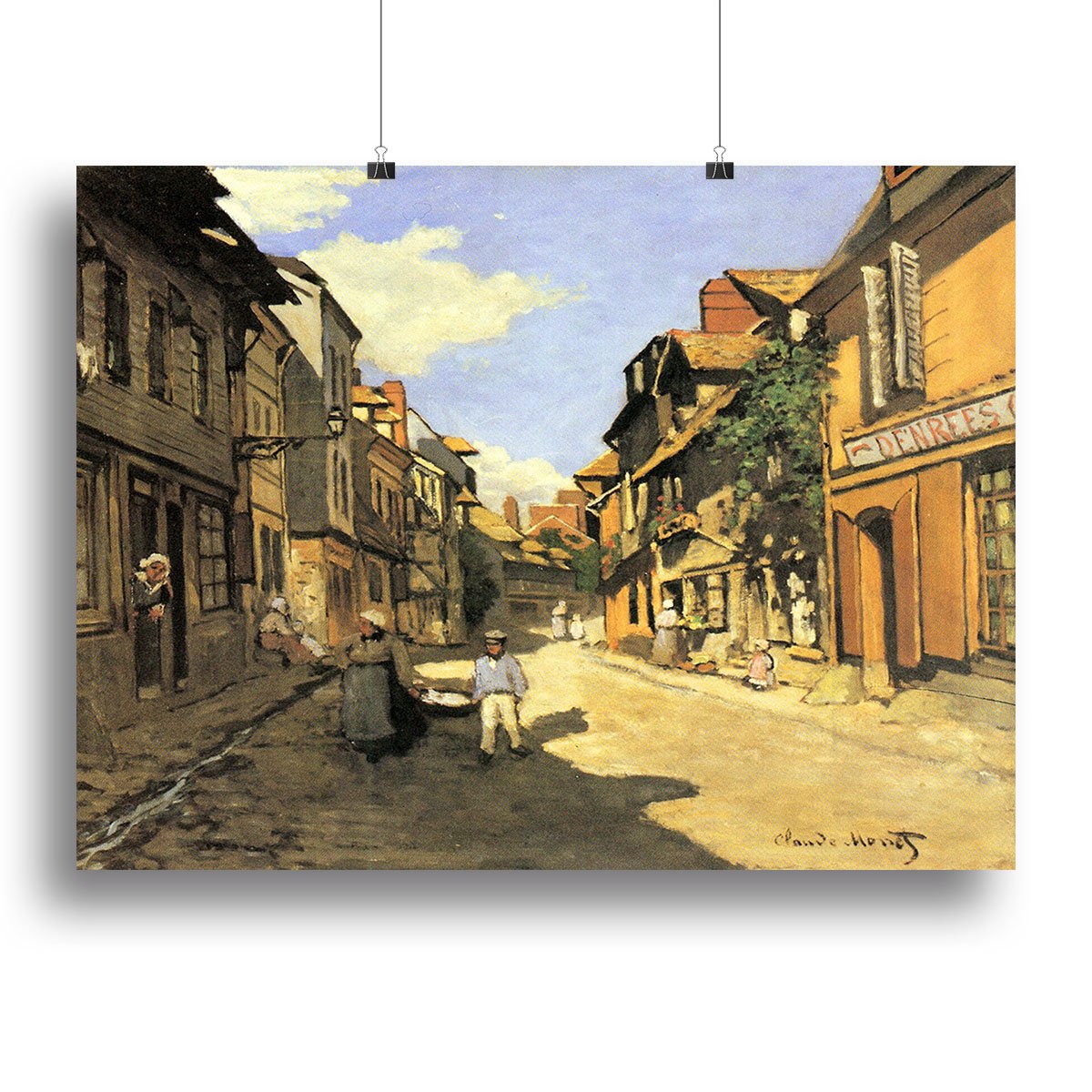 Street of Bavolle 2 by Monet Canvas Print or Poster