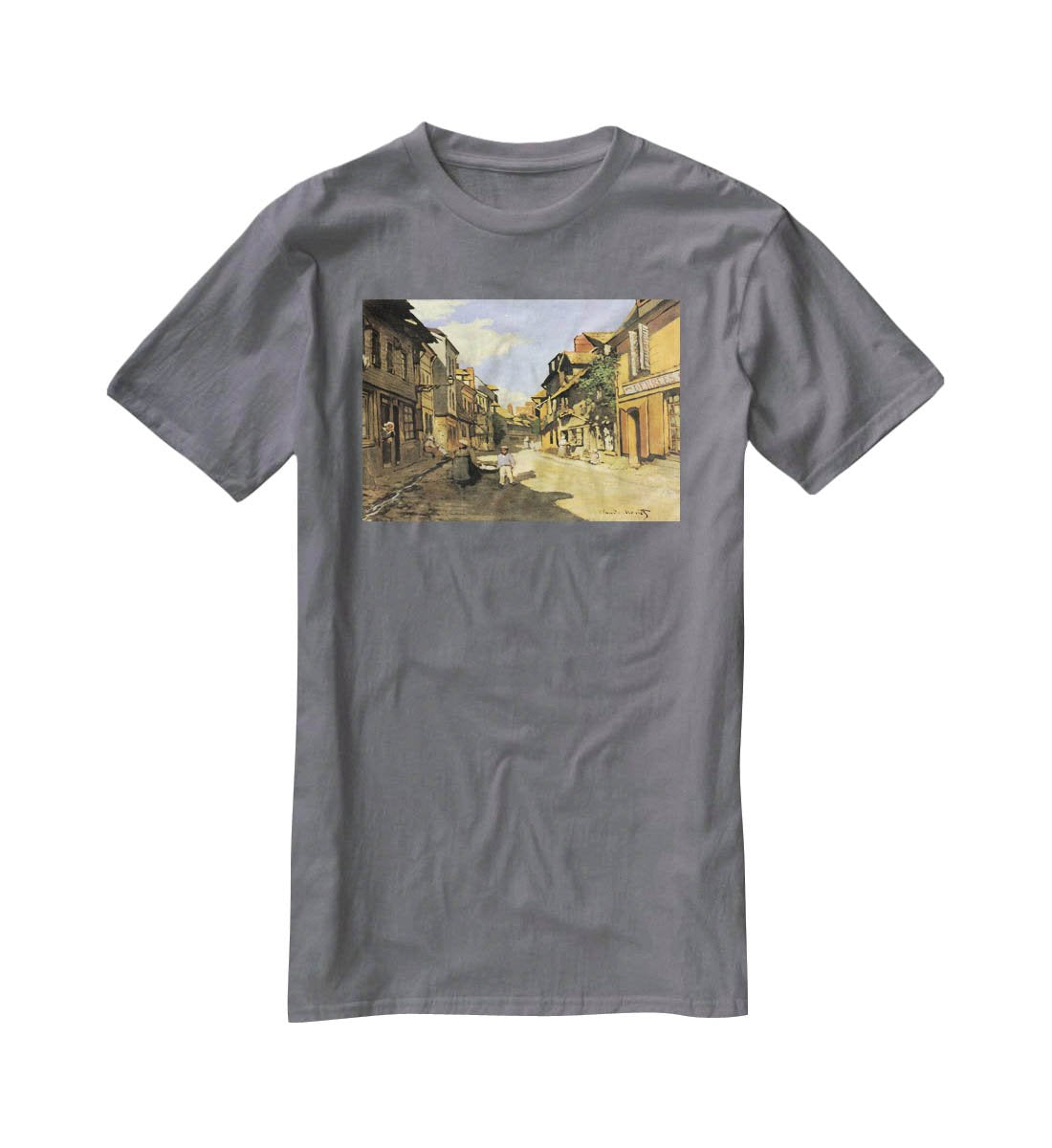 Street of Bavolle 2 by Monet T-Shirt - Canvas Art Rocks - 3