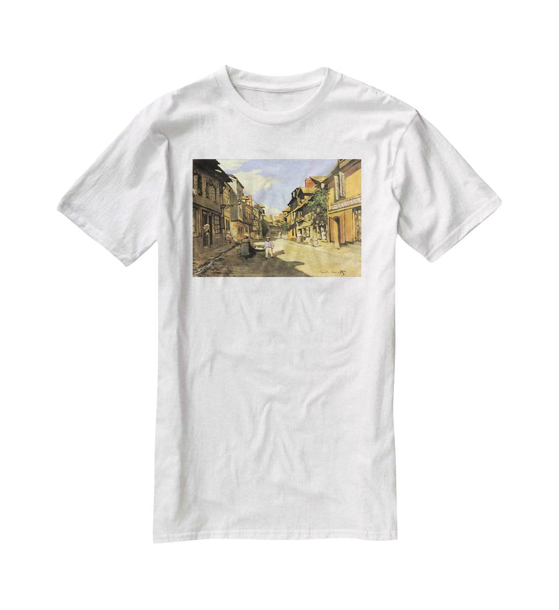 Street of Bavolle 2 by Monet T-Shirt - Canvas Art Rocks - 5