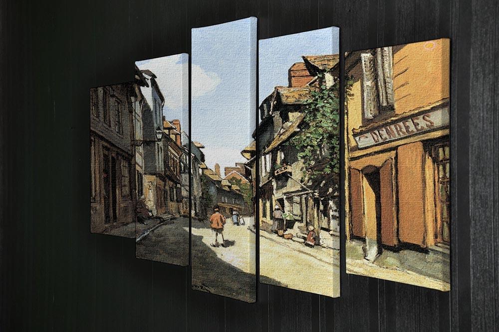 Street of Bavolle by Monet 5 Split Panel Canvas - Canvas Art Rocks - 2