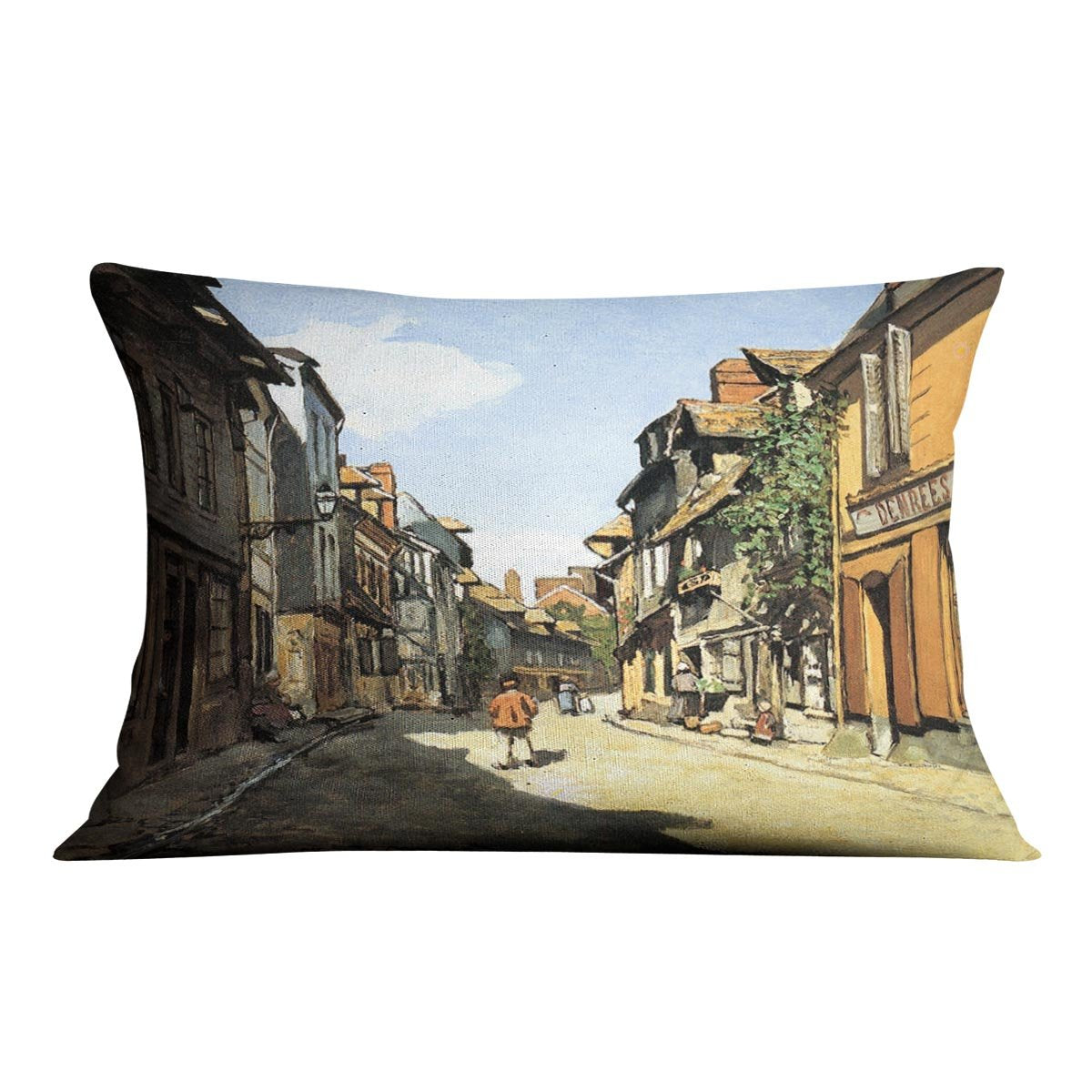 Street of Bavolle by Monet Throw Pillow