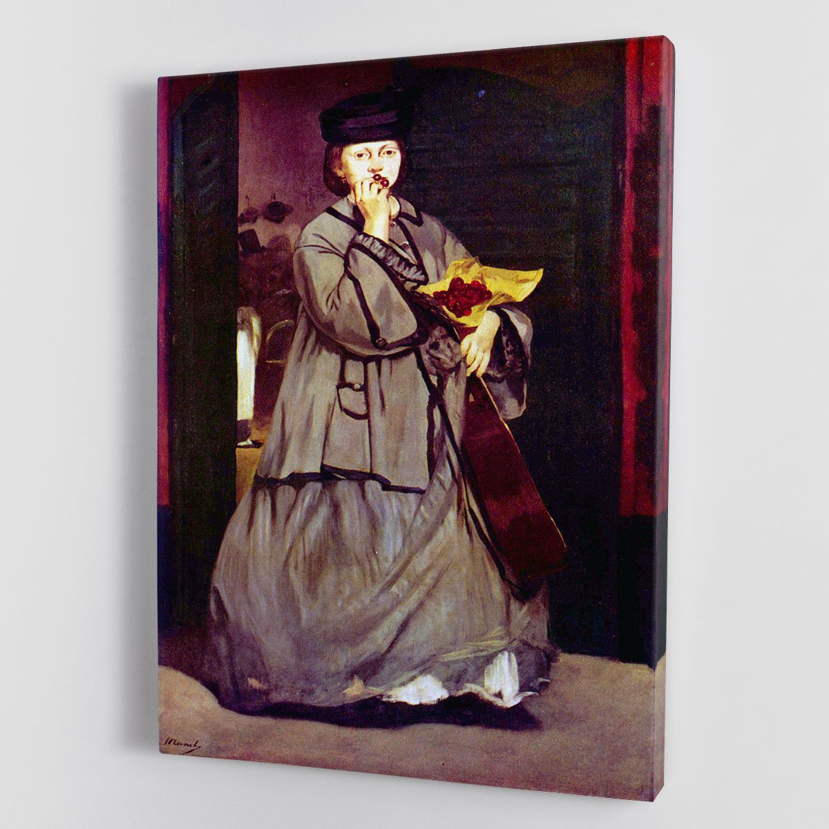 Street singer by Manet Canvas Print or Poster