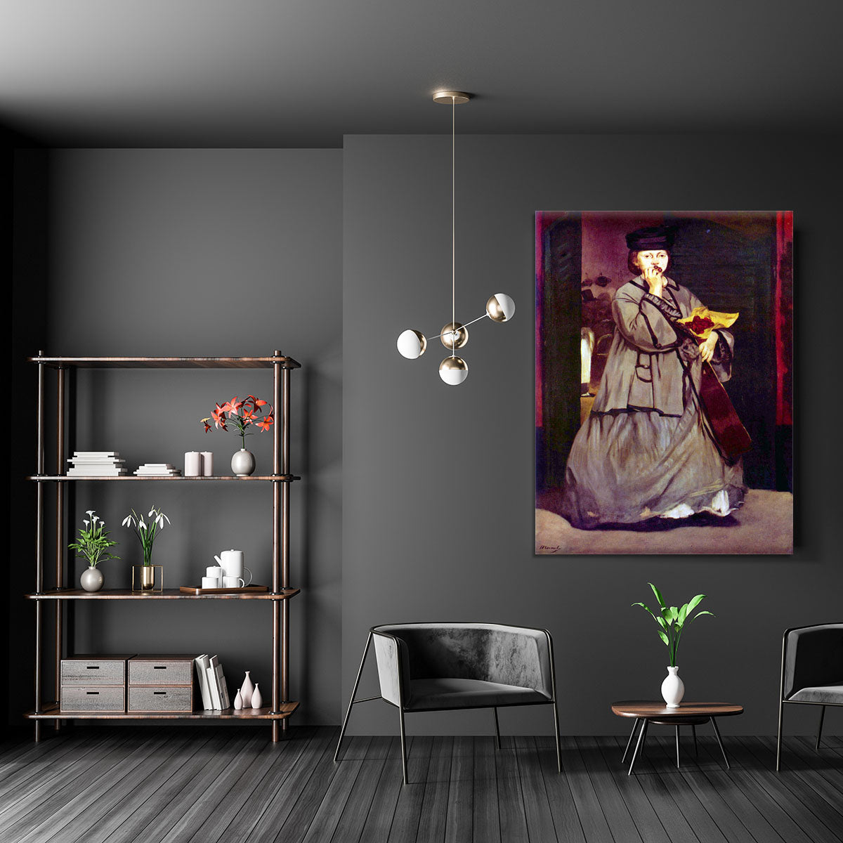Street singer by Manet Canvas Print or Poster - Canvas Art Rocks - 5