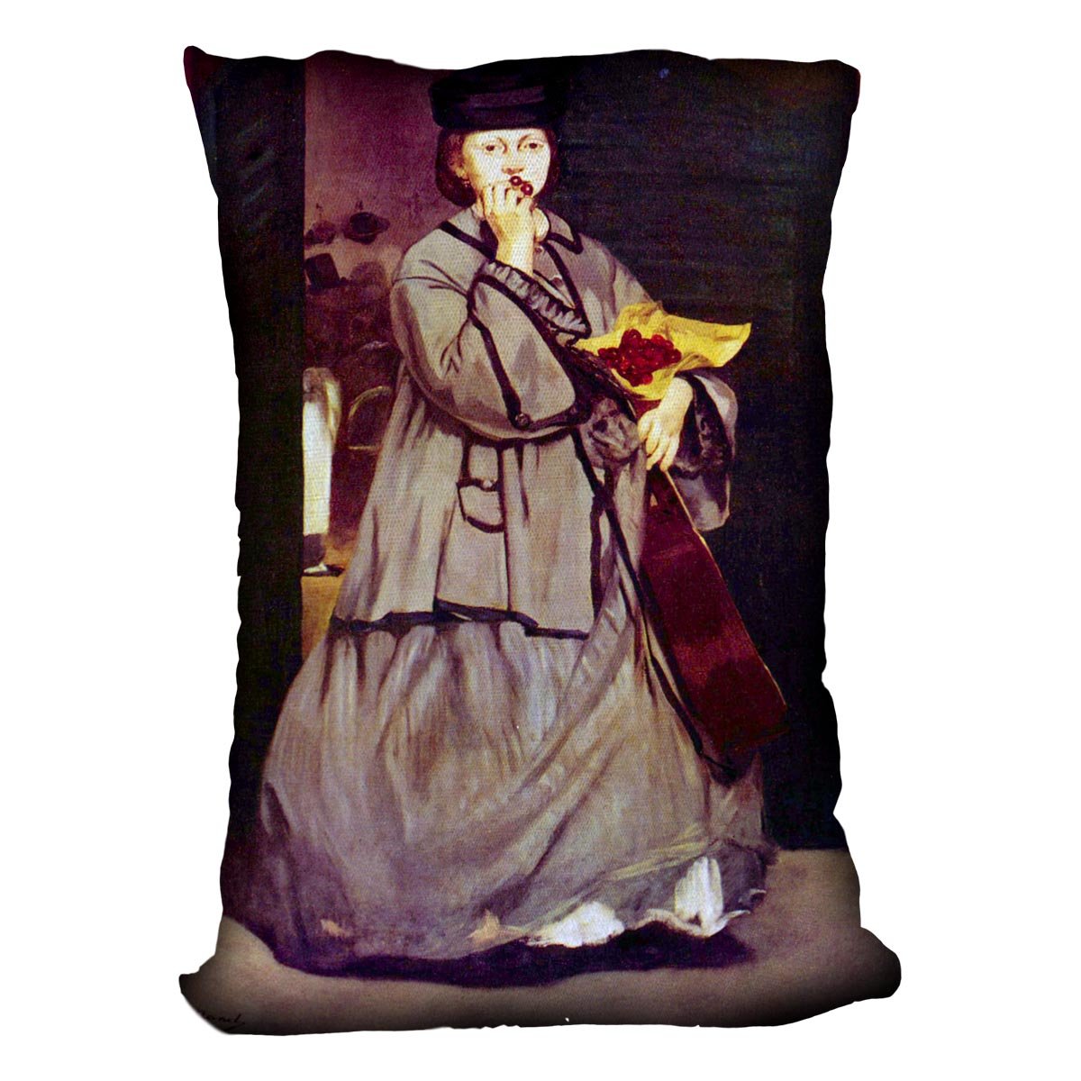 Street singer by Manet Throw Pillow