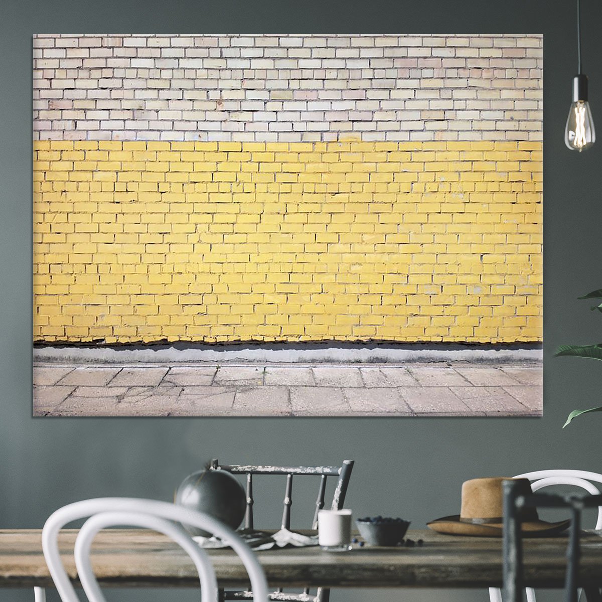 Street wall background Canvas Print or Poster