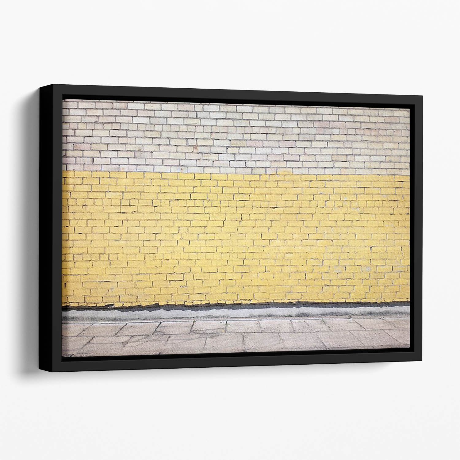 Street wall background Floating Framed Canvas