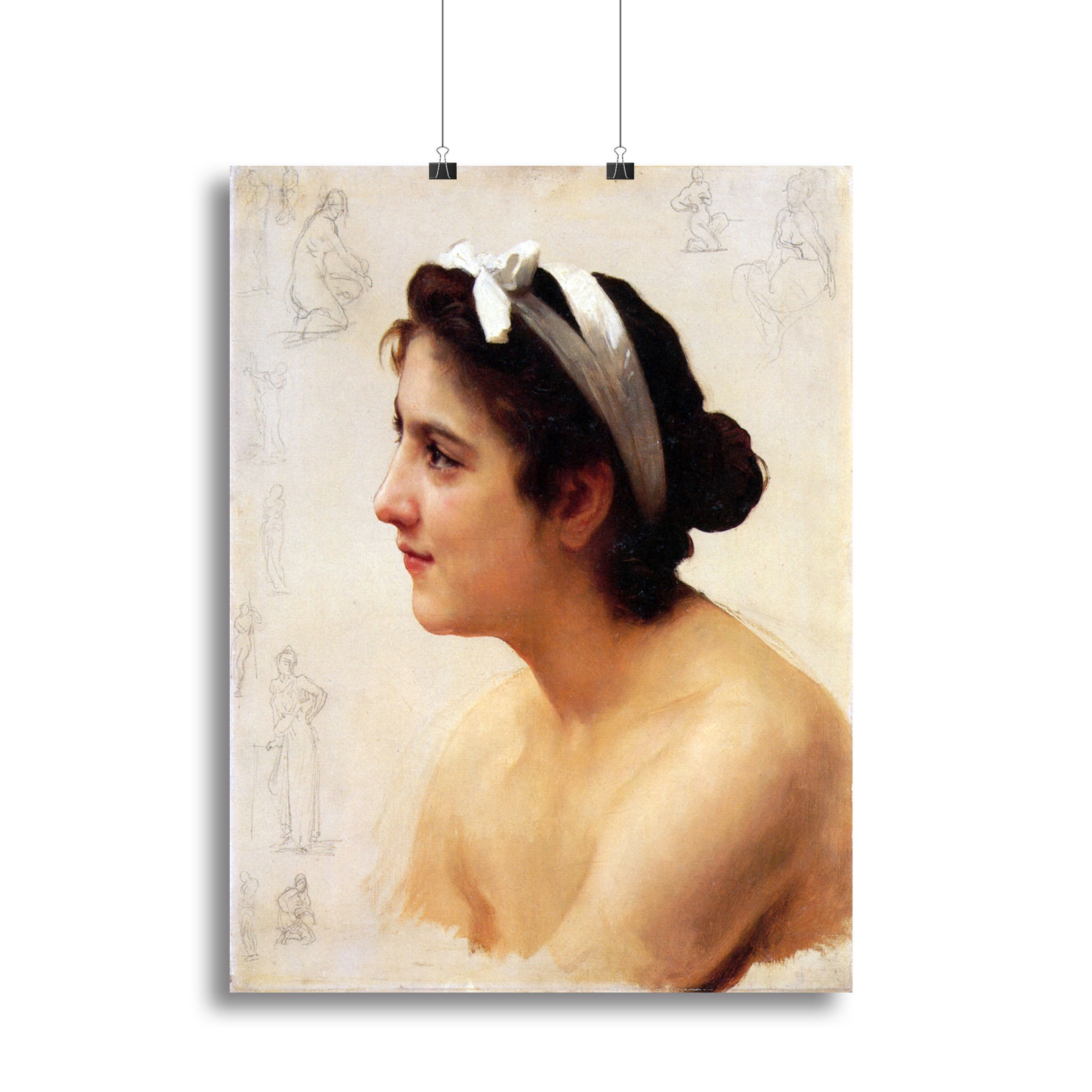 Study Of A Woman For Offering To Love By Bouguereau Canvas Print or Poster