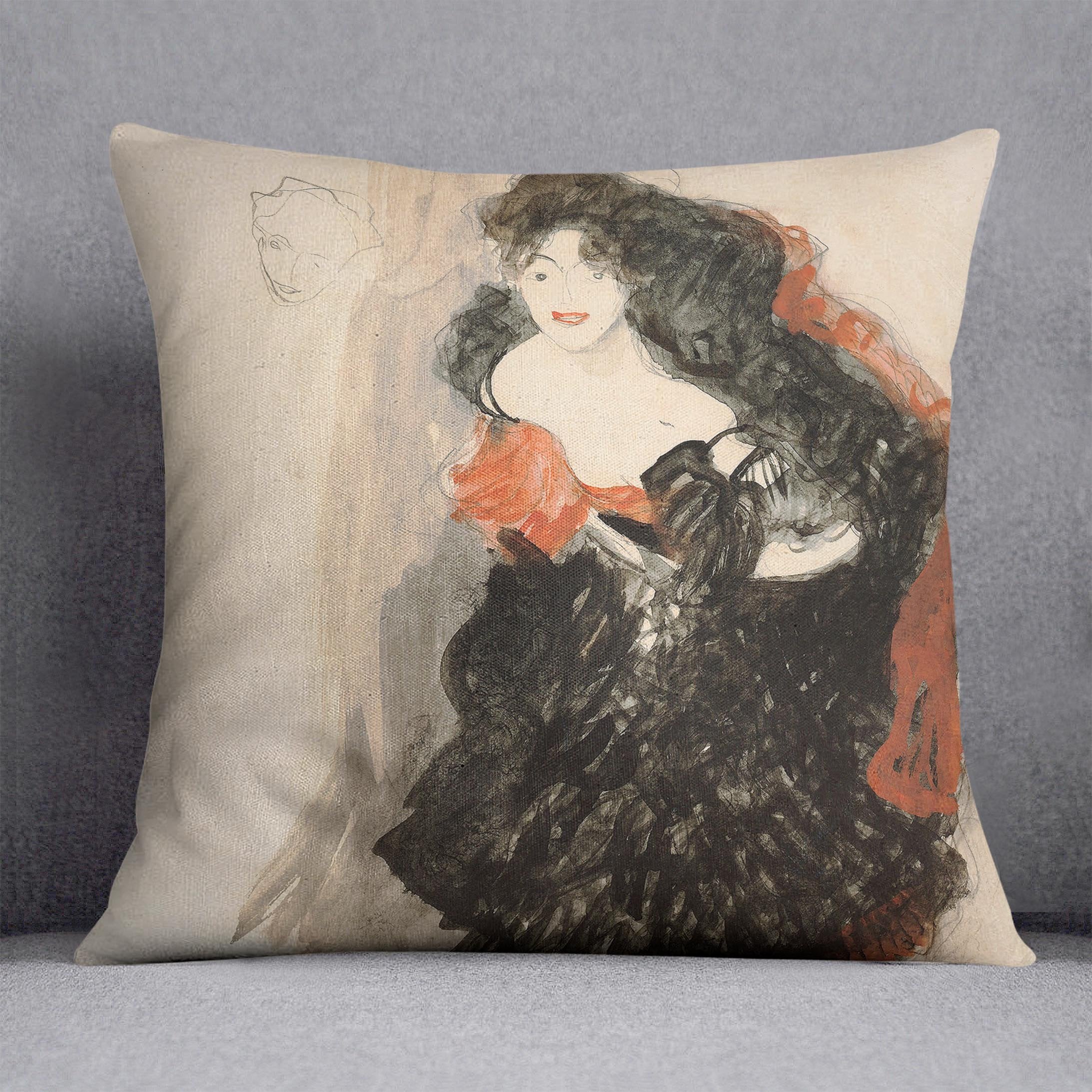 Study for Judith II by Klimt Throw Pillow