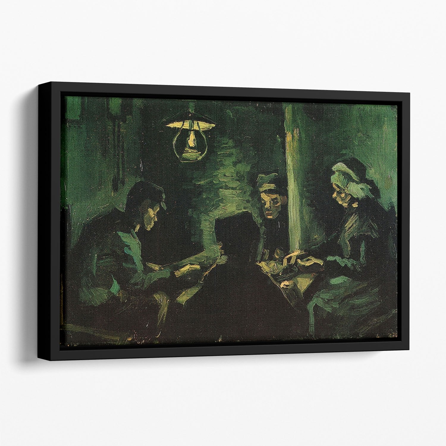 Study for The Potato Eaters by Van Gogh Floating Framed Canvas
