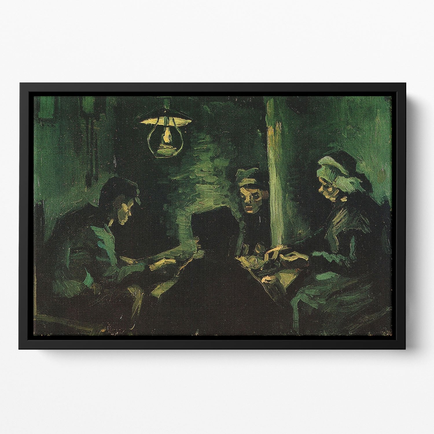 Study for The Potato Eaters by Van Gogh Floating Framed Canvas