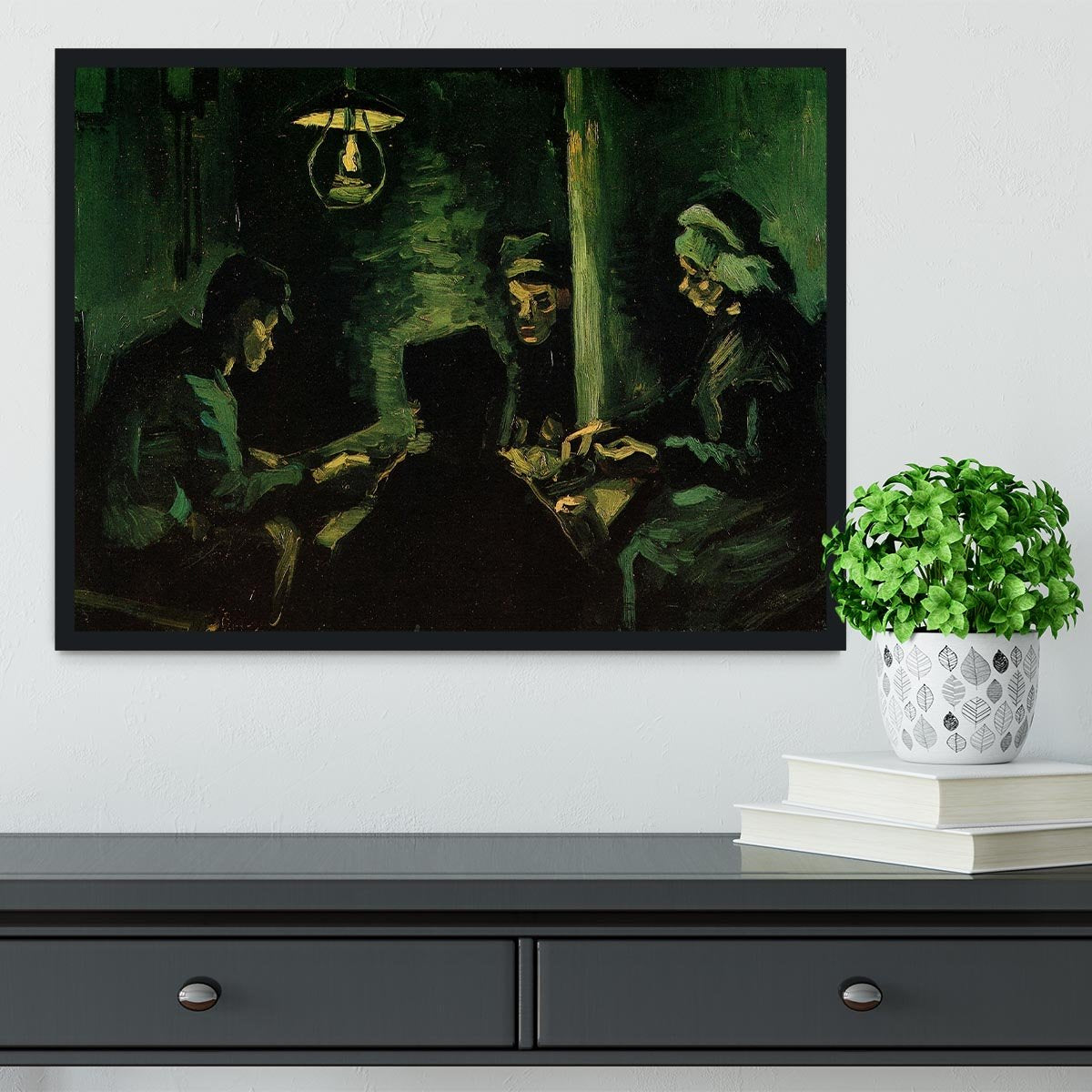 Study for The Potato Eaters by Van Gogh Framed Print - Canvas Art Rocks - 2
