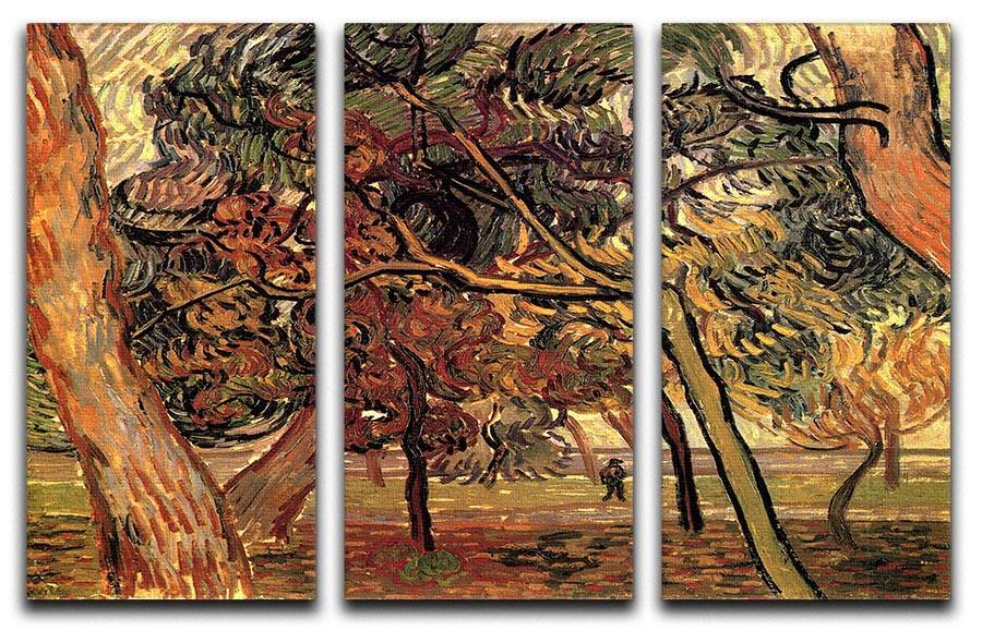 Study of Pine Trees by Van Gogh 3 Split Panel Canvas Print - Canvas Art Rocks - 4