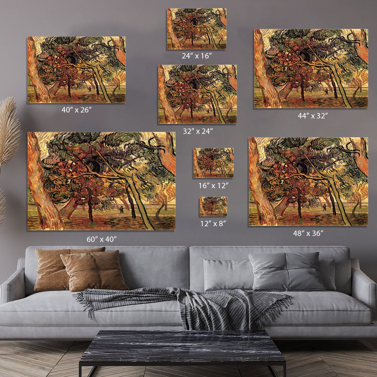 Study of Pine Trees by Van Gogh Canvas Print or Poster