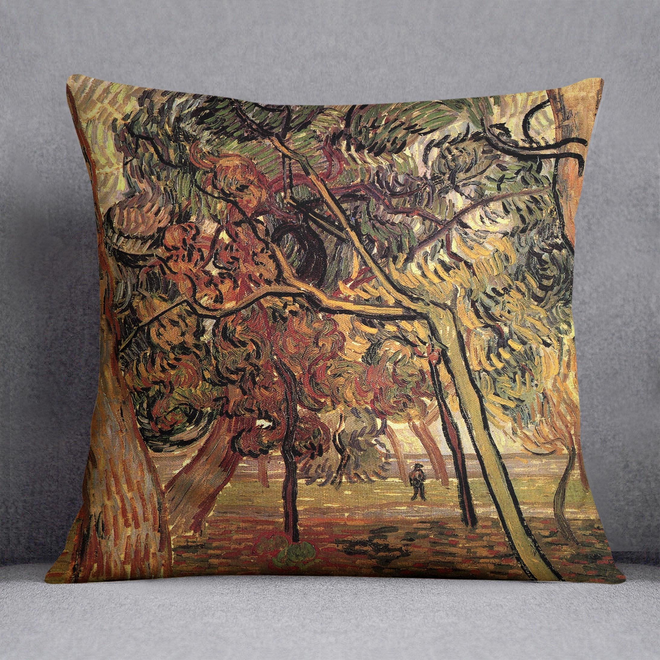 Study of Pine Trees by Van Gogh Throw Pillow