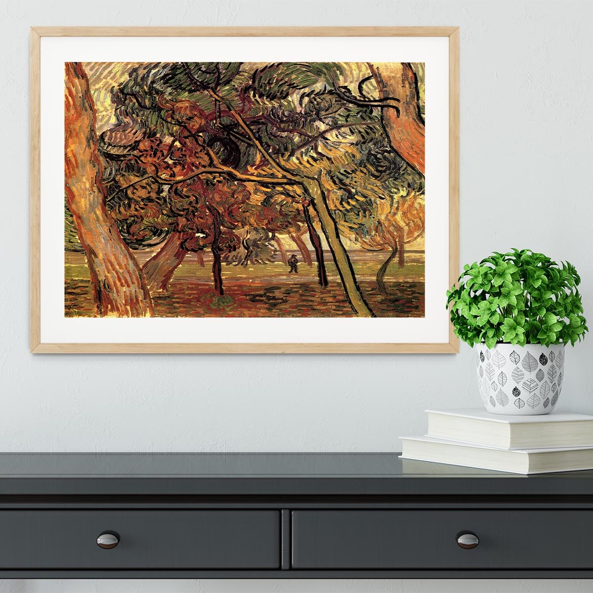 Study of Pine Trees by Van Gogh Framed Print - Canvas Art Rocks - 3