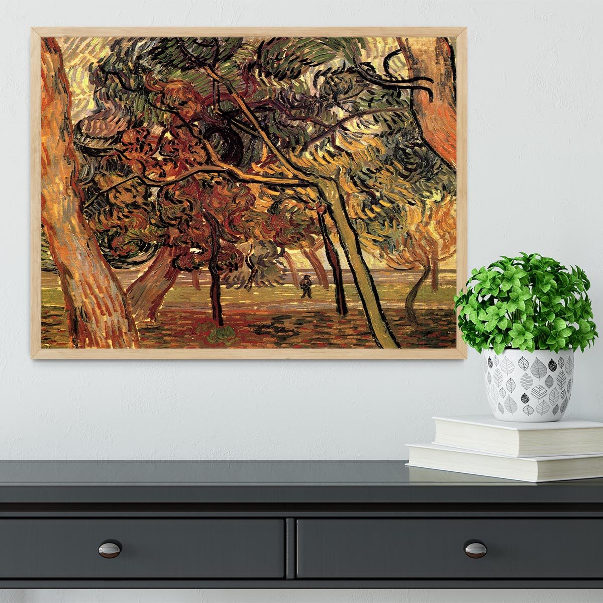 Study of Pine Trees by Van Gogh Framed Print - Canvas Art Rocks - 4