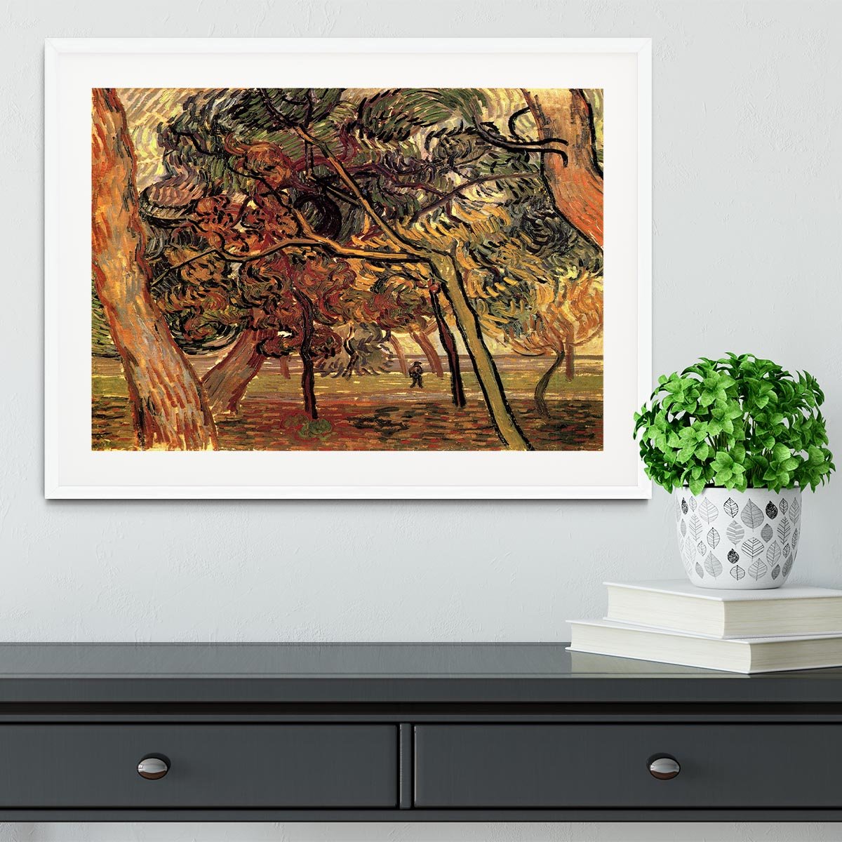 Study of Pine Trees by Van Gogh Framed Print - Canvas Art Rocks - 5
