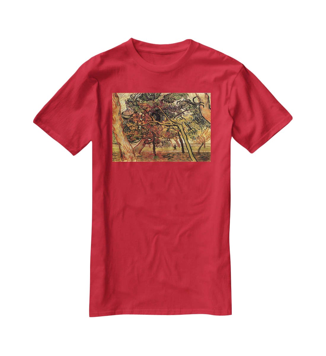 Study of Pine Trees by Van Gogh T-Shirt - Canvas Art Rocks - 4