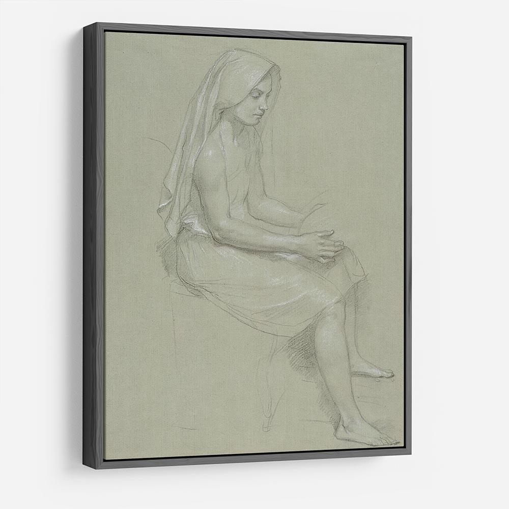Study of a Seated Veiled Female Figure 19th Century By Bouguereau HD Metal Print