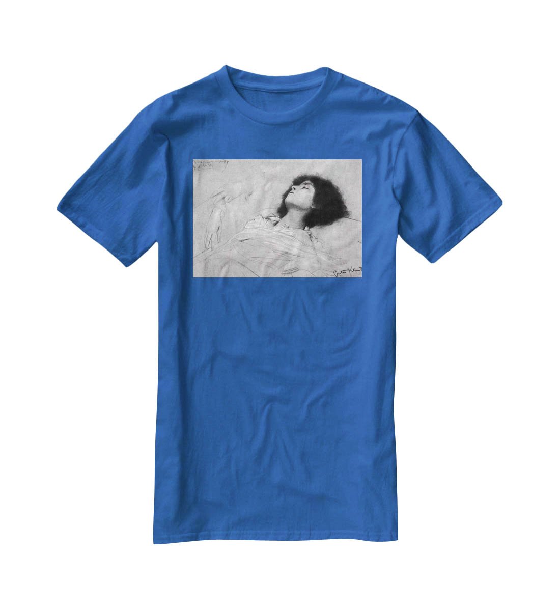 Study sheet with the upper body of a girl and sketches by Klimt T-Shirt - Canvas Art Rocks - 2
