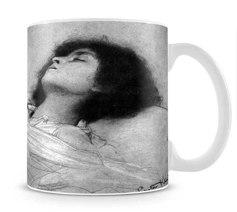 Study sheet with the upper body of a girl and sketches by Klimt Mug - Canvas Art Rocks - 1