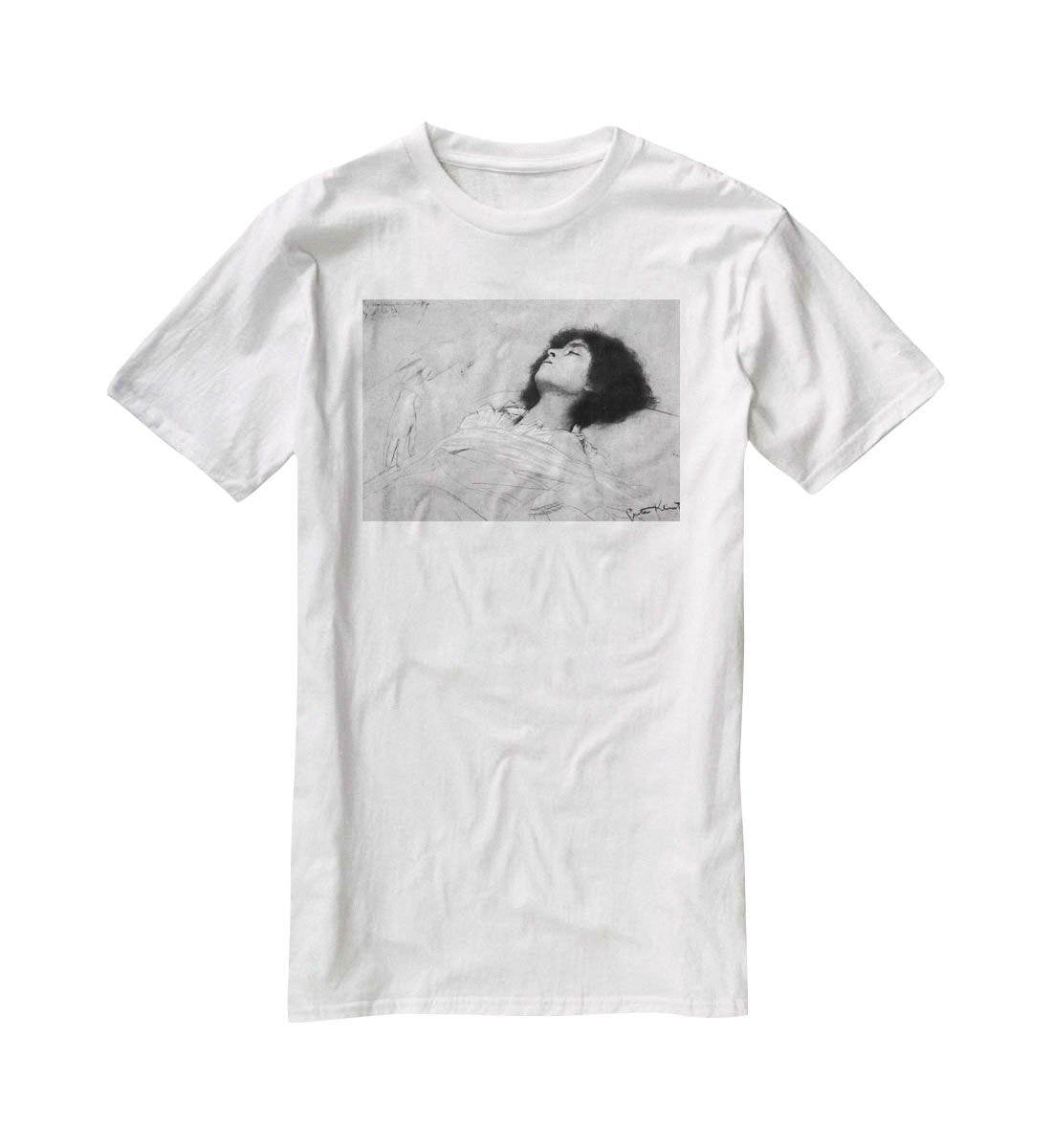Study sheet with the upper body of a girl and sketches by Klimt T-Shirt - Canvas Art Rocks - 5