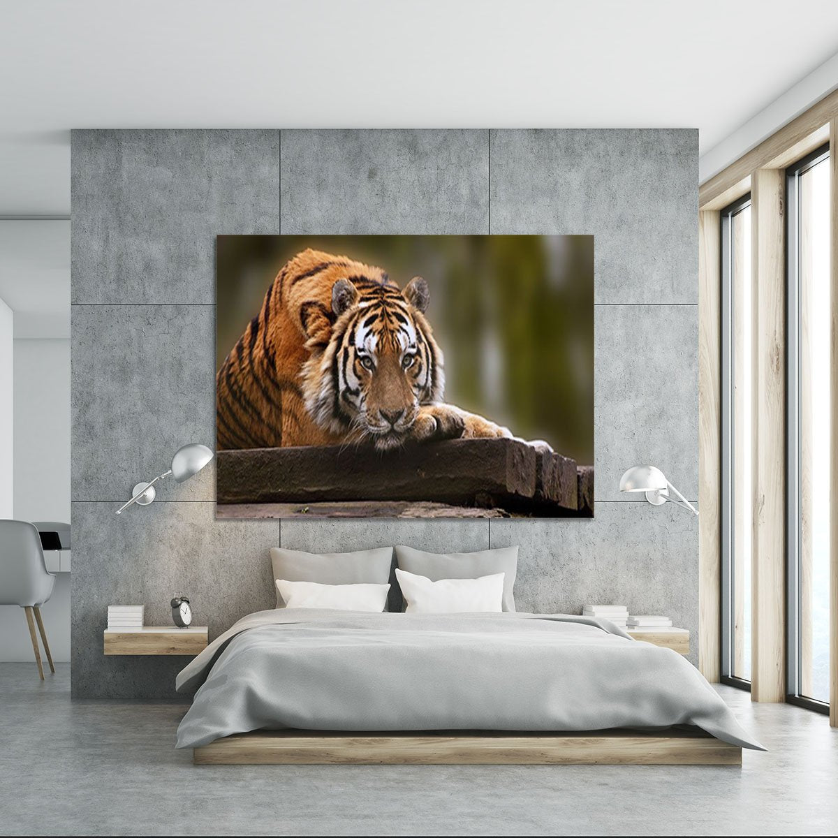 Stunning tiger relaxing Canvas Print or Poster