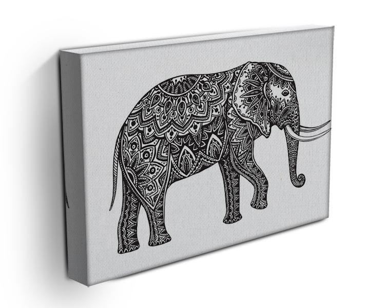 Stylized fantasy patterned elephant Canvas Print or Poster - Canvas Art Rocks - 3