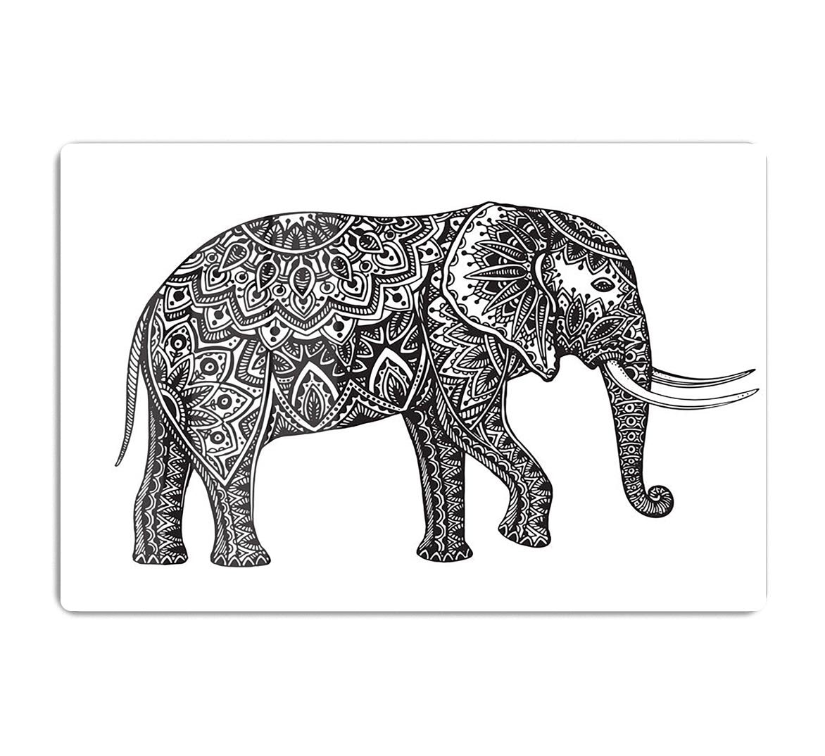 Stylized fantasy patterned elephant HD Metal Print - Canvas Art Rocks - 1