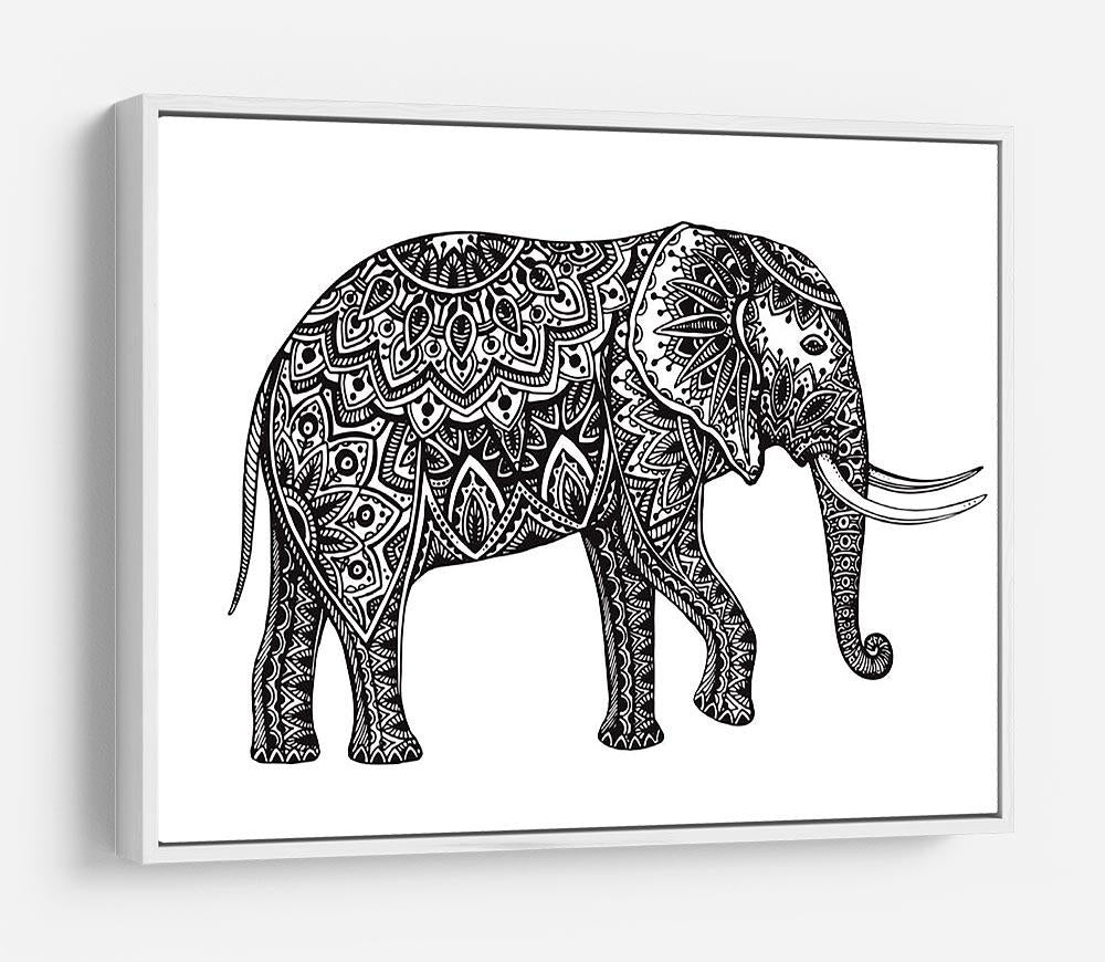 Stylized fantasy patterned elephant HD Metal Print - Canvas Art Rocks - 7