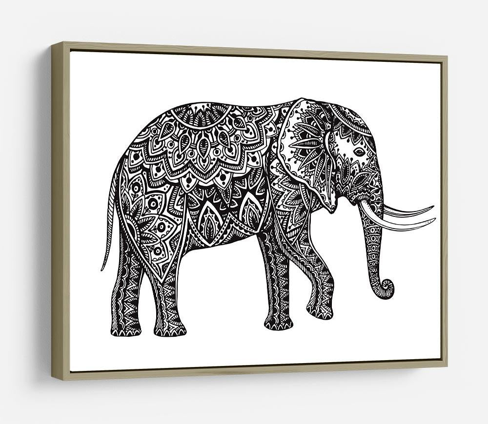 Stylized fantasy patterned elephant HD Metal Print - Canvas Art Rocks - 8