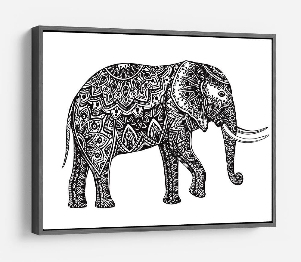 Stylized fantasy patterned elephant HD Metal Print - Canvas Art Rocks - 9