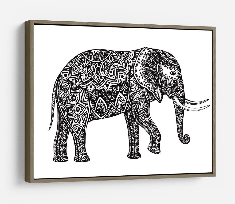 Stylized fantasy patterned elephant HD Metal Print - Canvas Art Rocks - 10