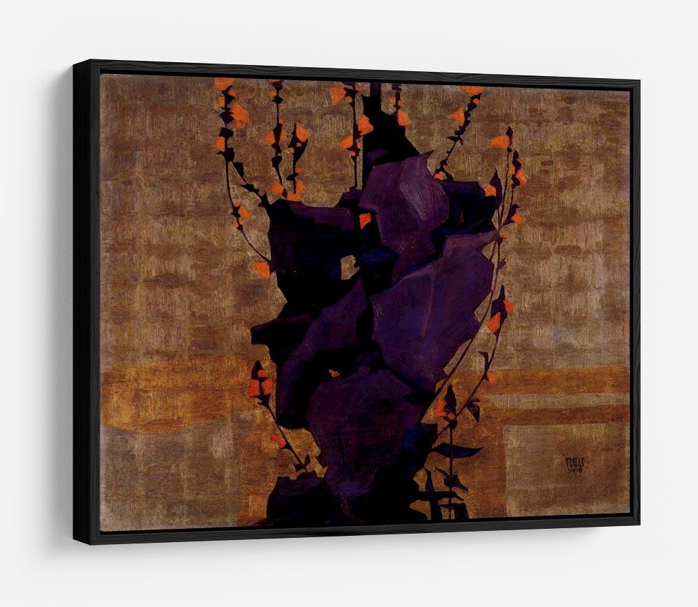 Stylized floral before decorative background style of life by Egon Schiele HD Metal Print - Canvas Art Rocks - 6